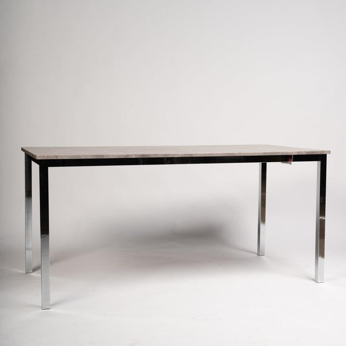 Milo Dining Table Concrete Top with Chrome Legs
