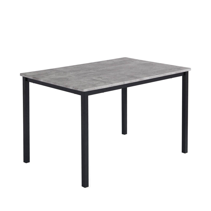 Milo Black Concrete Dining Table Set - 4 Seater - Ellis Teal Black Chairs