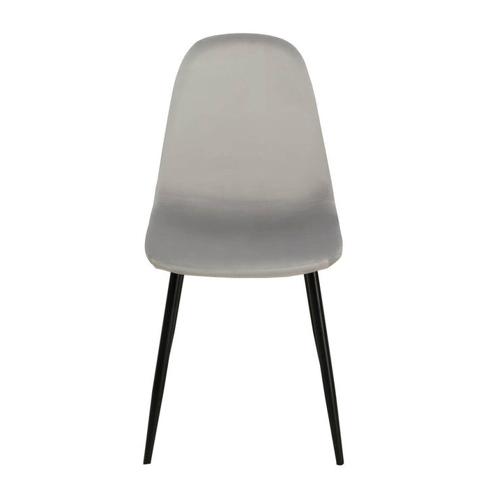 Milo Black Concrete Dining Table Set - 4 Seater - Ellis Teal Black Chairs