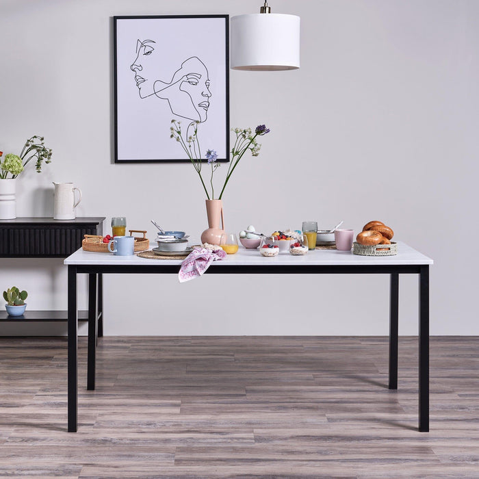 Milo Marble Top 6 Seater Dining Table - Laura James