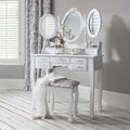 Monaco Dressing Table, Stool & Mirror Set - White Painted - In Stock Date - 2nd June 2020 - Laura James