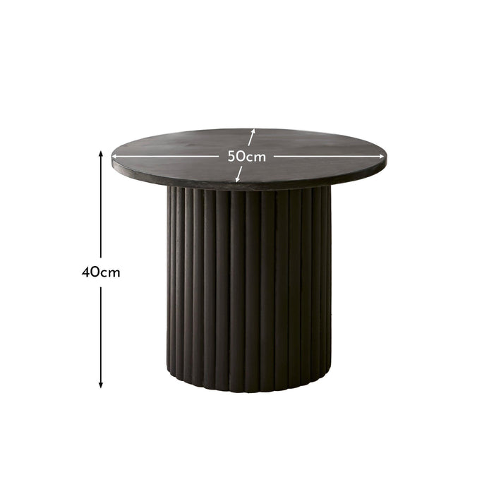 Outlet - Myla Black Round Side Table
