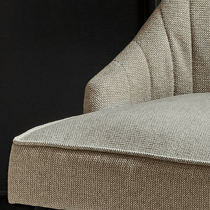 Outlet - Nadine Marl Taupe Dining Chairs - Set of 2 - Whitewash Legs