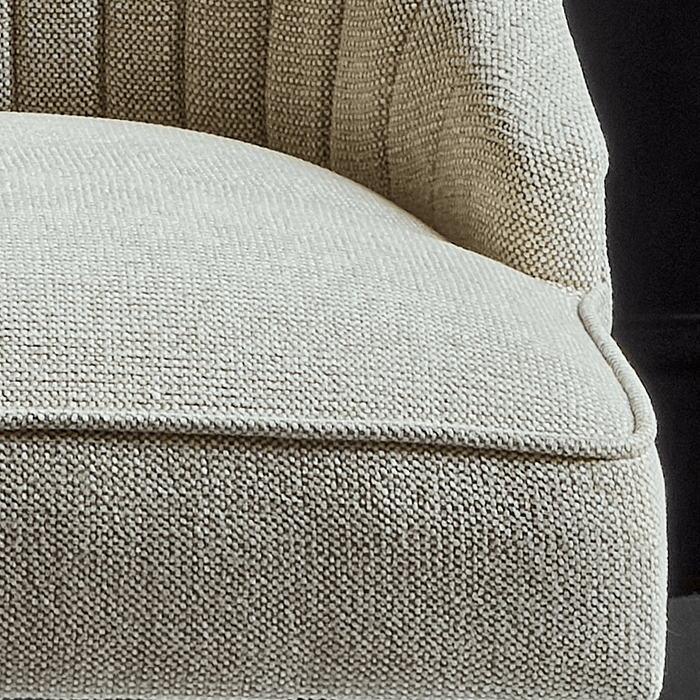 Outlet - Nadine Marl Taupe Dining Chairs - Set of 2 - Whitewash Legs