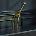 Outlet - Nakuru Standing Metal Giraffe Ornament - Gold