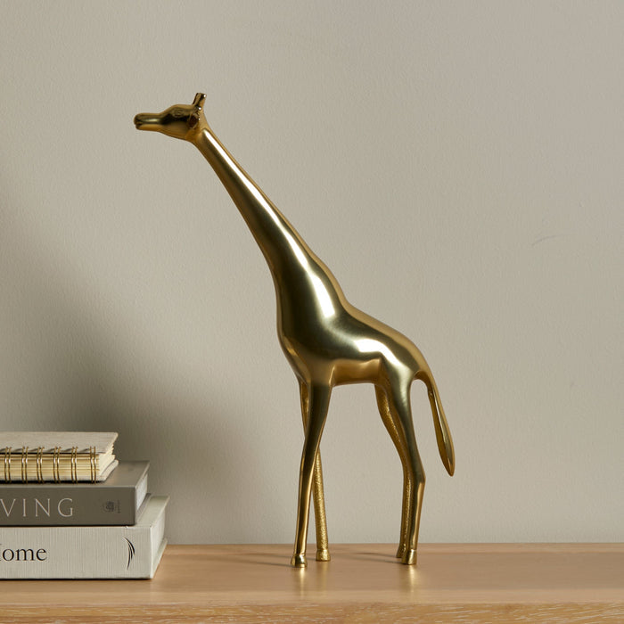 Outlet - Nakuru Standing Metal Giraffe Ornament - Gold