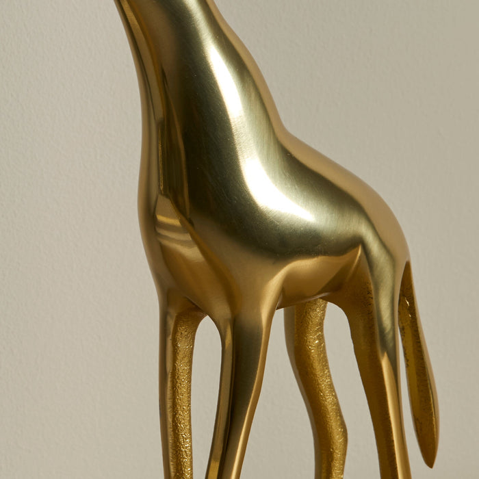 Outlet - Nakuru Standing Metal Giraffe Ornament - Gold