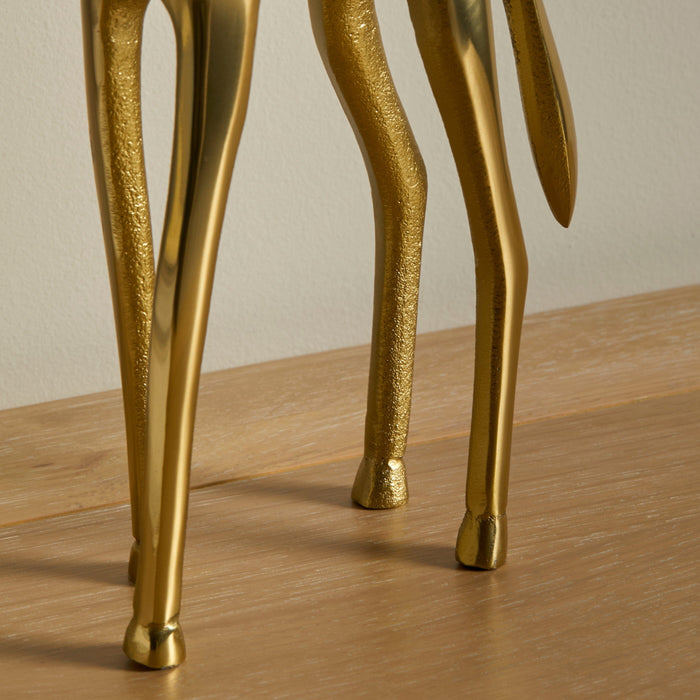 Outlet - Nakuru Standing Metal Giraffe Ornament - Gold