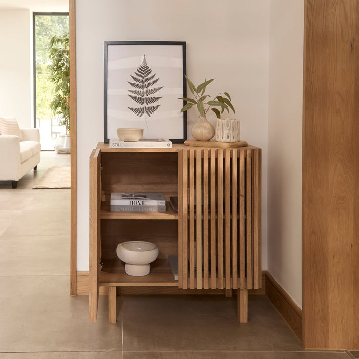 Nia 2 Door Small Sideboard - Seasoned Oak - Laura James