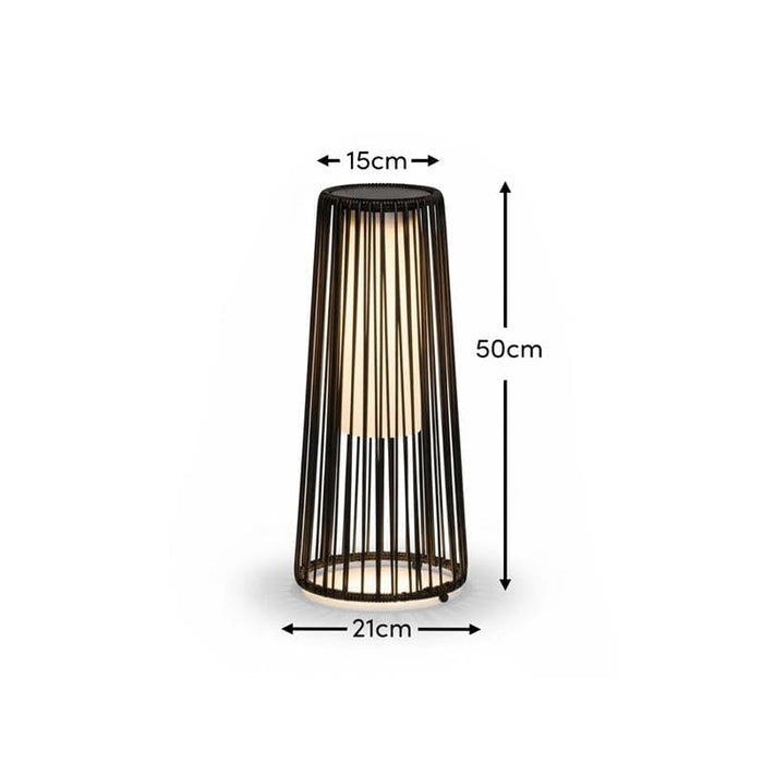 Octon 50cm Solar Outdoor Lantern - Black - Laura James