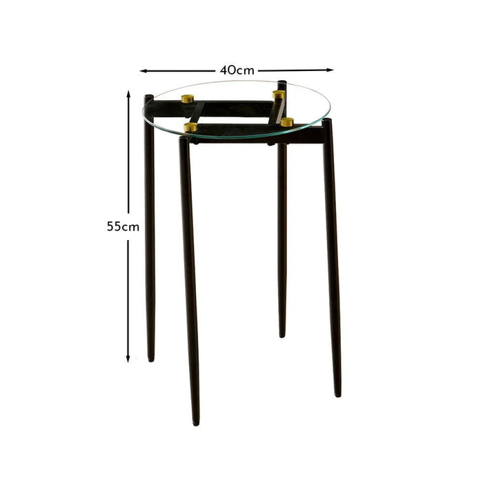 OUTLET - Oscar Small Black Side Table