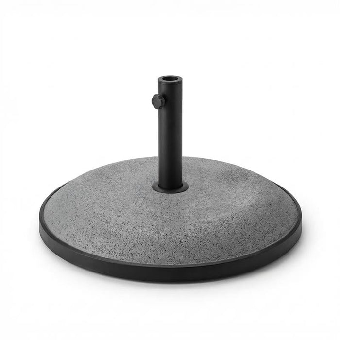 Round Parasol Base With Boarder - 25kg - Grey Concrete - Laura James