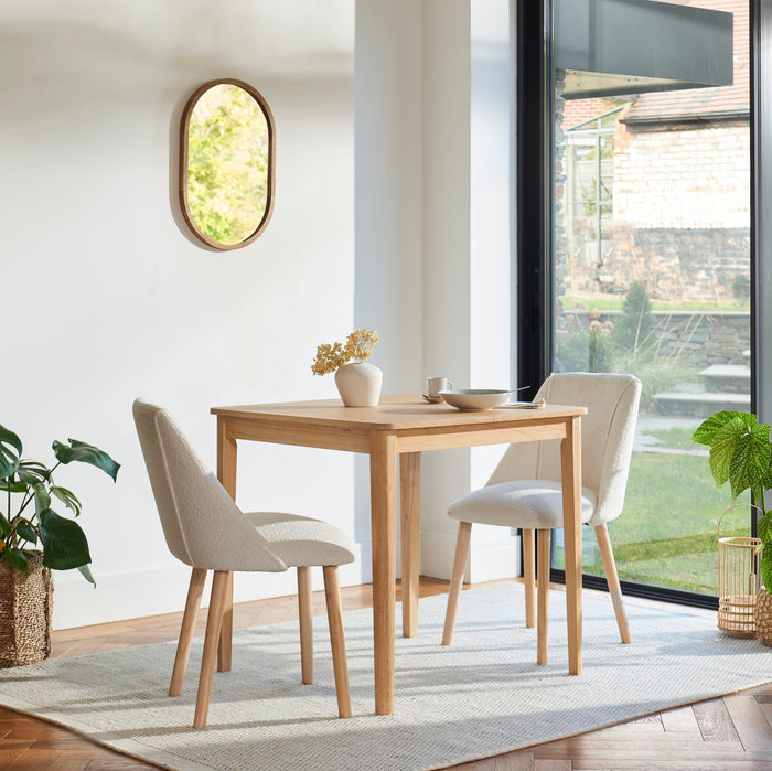 Outlet - Paul Whitewash Oak Extending Dining Table - Small