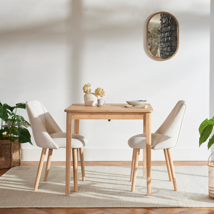 Outlet - Paul Whitewash Oak Extending Dining Table - Small