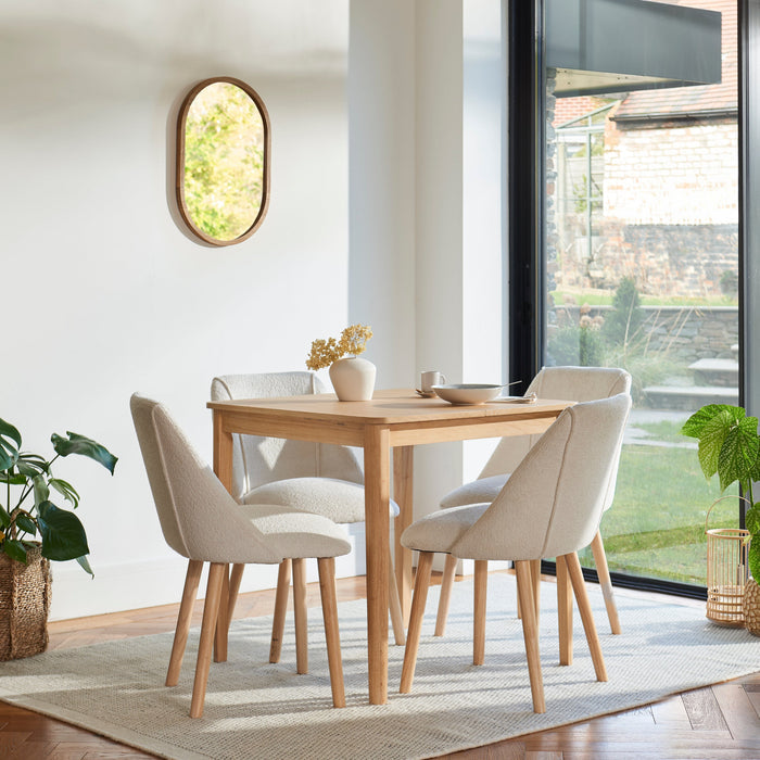 Outlet - Paul Whitewash Oak Extending Dining Table - Small