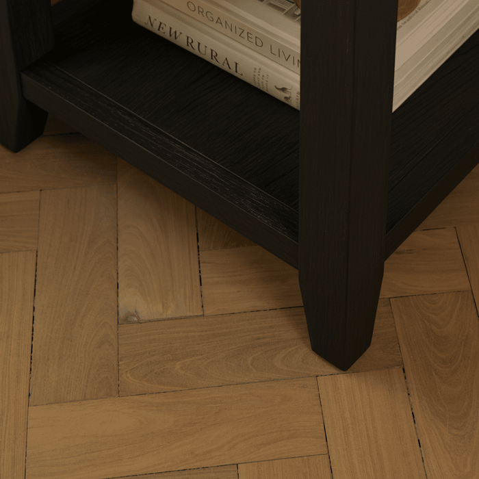 Raleigh Black Oak Side Table - Laura James