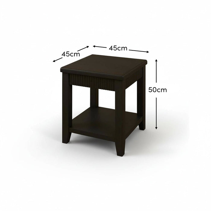 Raleigh Black Oak Side Table - Laura James