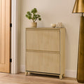 Raleigh 2 Door Shoe Cabinet - Whitewash- Laura James