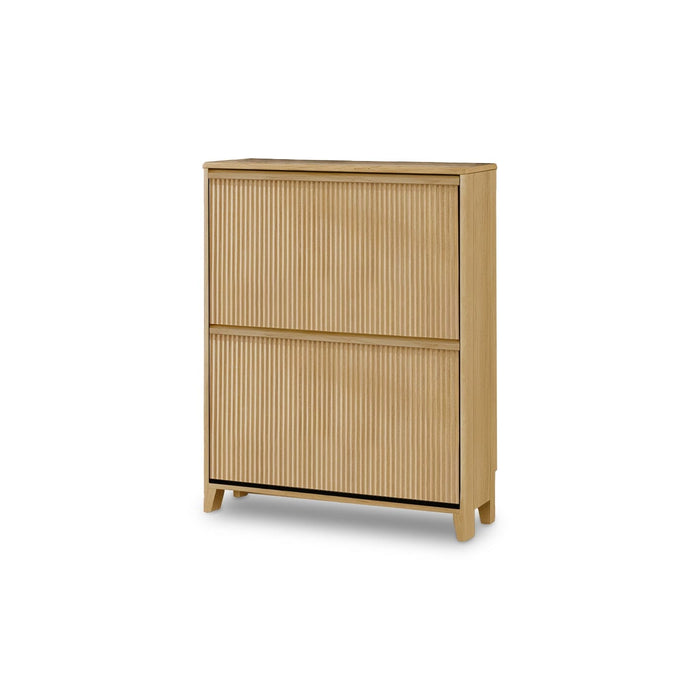Raleigh 2 Door Shoe Cabinet - Whitewash- Laura James