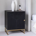 Rayna Bedside Table - Jet Black - Laura James
