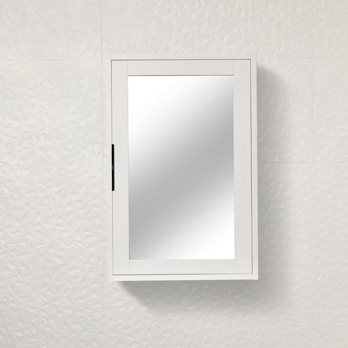 Outlet - Reva Wall Cabinet with Mirror - Snow White