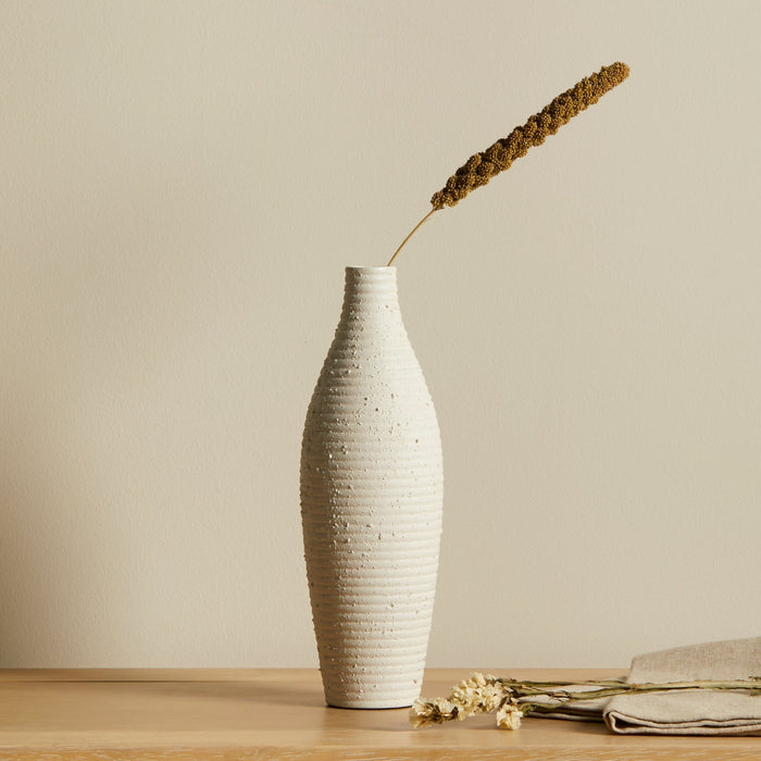 Outlet - Ripley Ceramic Vase - Concrete Effect - 26cm