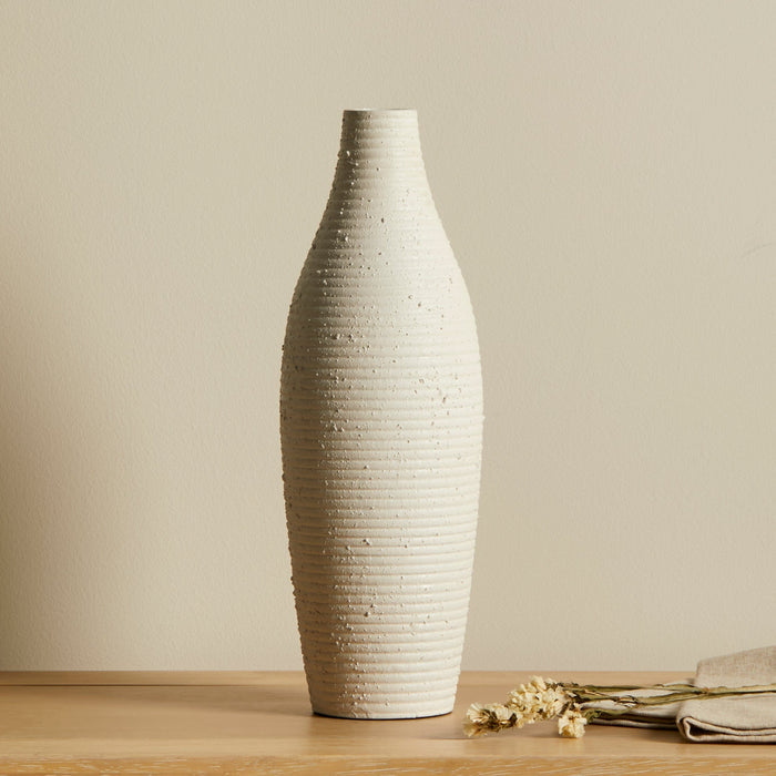 Outlet - Ripley Ceramic Vase - Concrete Effect - 26cm