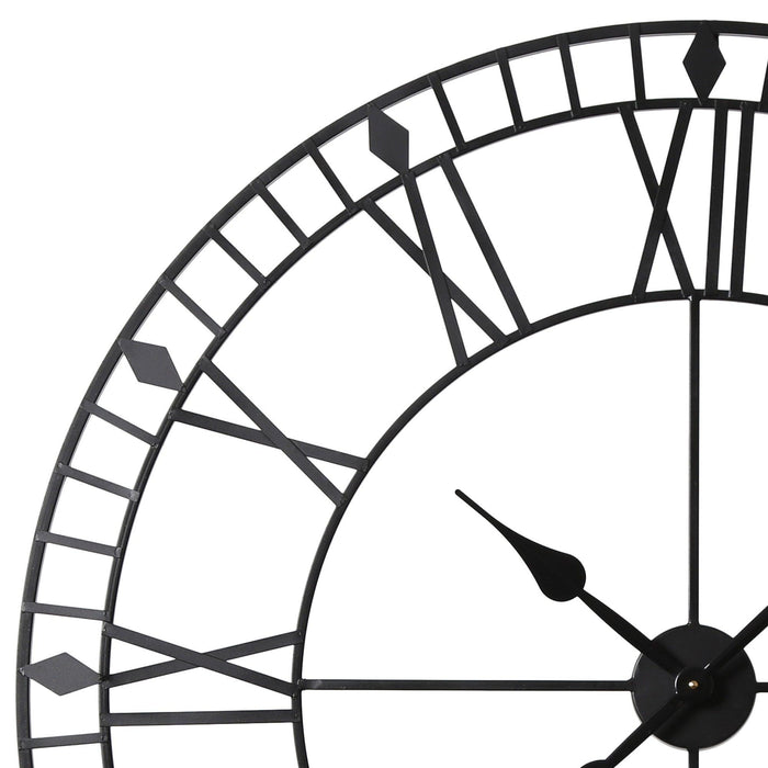 Skeleton Clock – Black – 100cm - Laura James