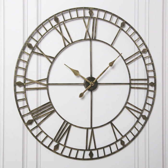 Skeleton Clock – Black and Gold – 100cm - Laura James