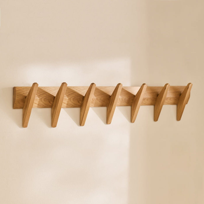 Roe Large Pale Oak Coat Rack - Laura James
