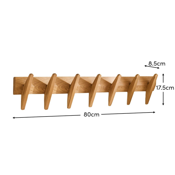 Roe Large Pale Oak Coat Rack - Laura James