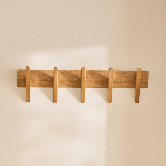 Roe Small Pale Oak Coat Rack - Laura James