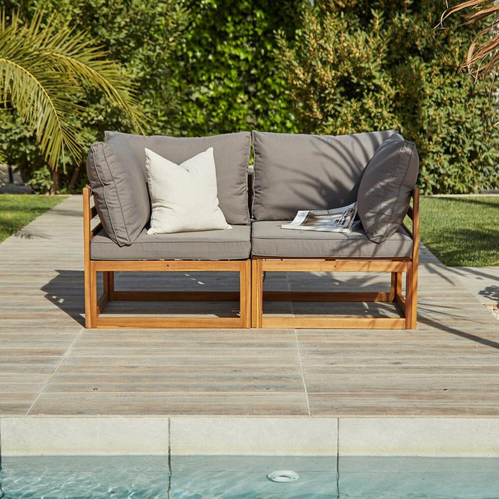 Rowan 2 Seater Wooden Garden Sofa