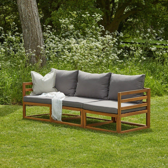 Outlet - Rowan Wooden Modular Set - Middle Seat - Dark Grey - Laura James