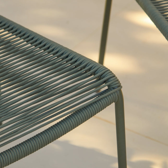 Ryder Khaki Green Rope Garden Chairs - Set of 2 - Laura James