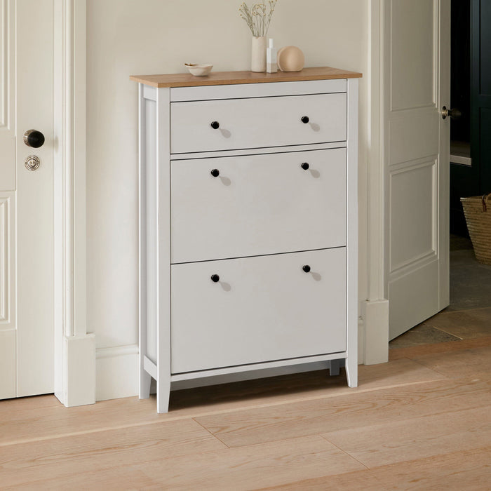 Shoe Cabinet Wooden Storage Cupboard - Laura James