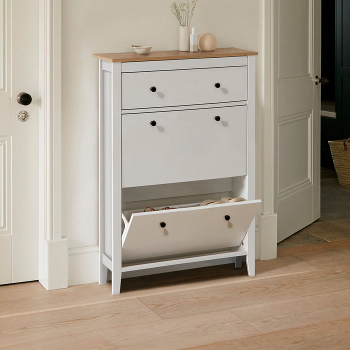 Shoe Cabinet Wooden Storage Cupboard - Laura James