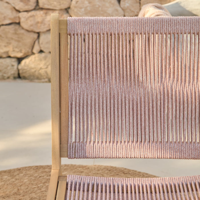 Seren Pink Rope Occasional Garden Chair - Laura James