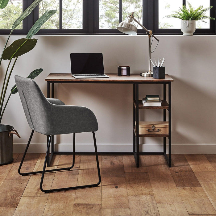 Outlet - Sheffield Office Chair - Grey - Faux Leather - Laura James