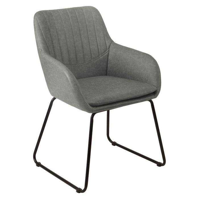 Outlet - Sheffield Office Chair - Grey - Faux Leather - Laura James