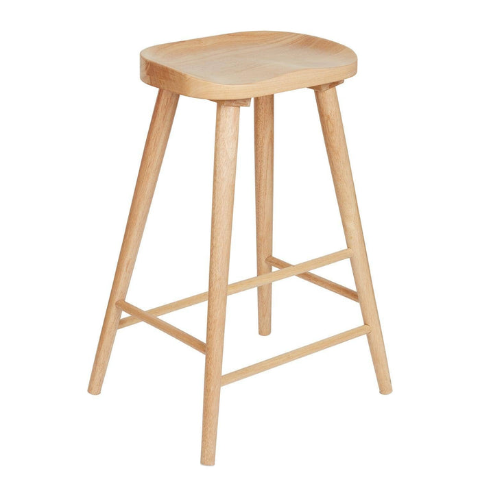 Silvester bar stool - natural wood finish - Laura James