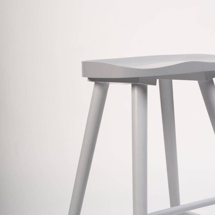 Silvester bar stool - grey finish - Laura James