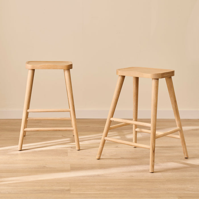 Silvester Whitewash Bar Stool - Laura James