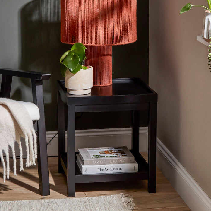 Sirana Large Burnt Orange Jute Table Lamp - Laura James