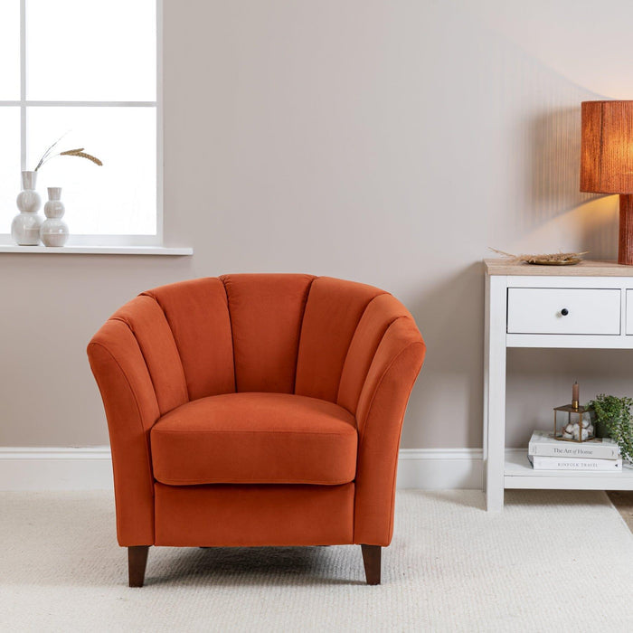 Sirana Large Burnt Orange Jute Table Lamp - Laura James