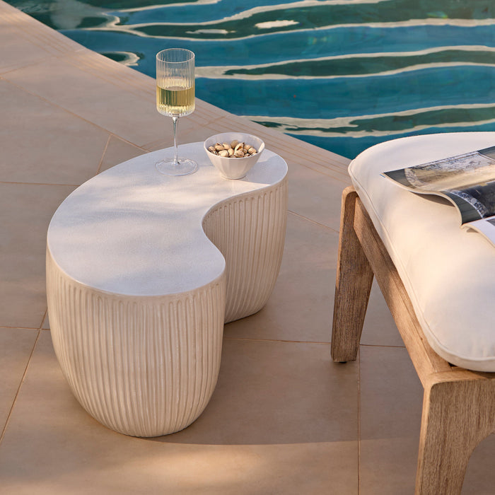 Sohan 61cm Kidney Coffee Table - Sand - Laura James