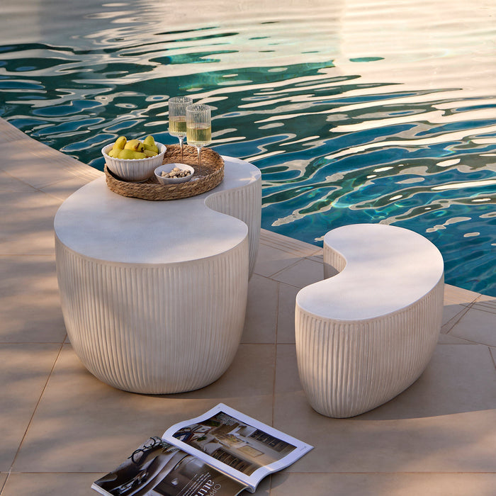 Sohan 61cm Kidney Coffee Table - Sand - Laura James