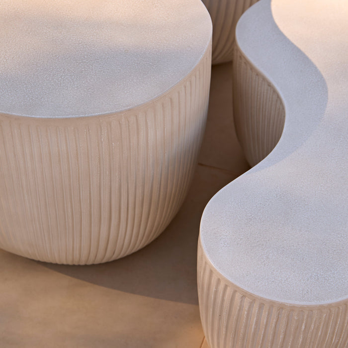 Sohan 61cm Kidney Coffee Table - Sand - Laura James