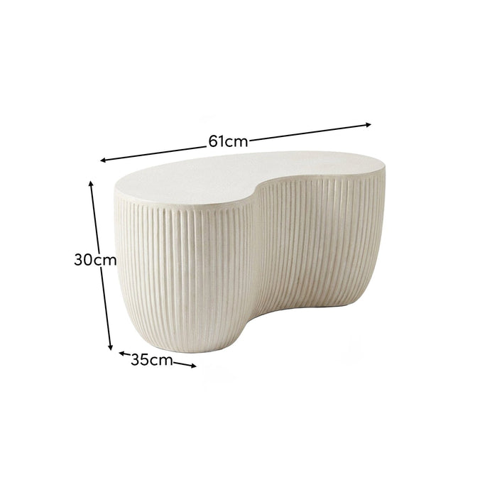 Sohan Kidney Garden Coffee Table - Sand - 84cm - Laura James