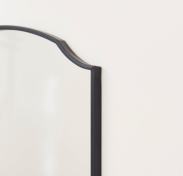 Soho 100x70cm Metal Mirror - Black - Laura James
